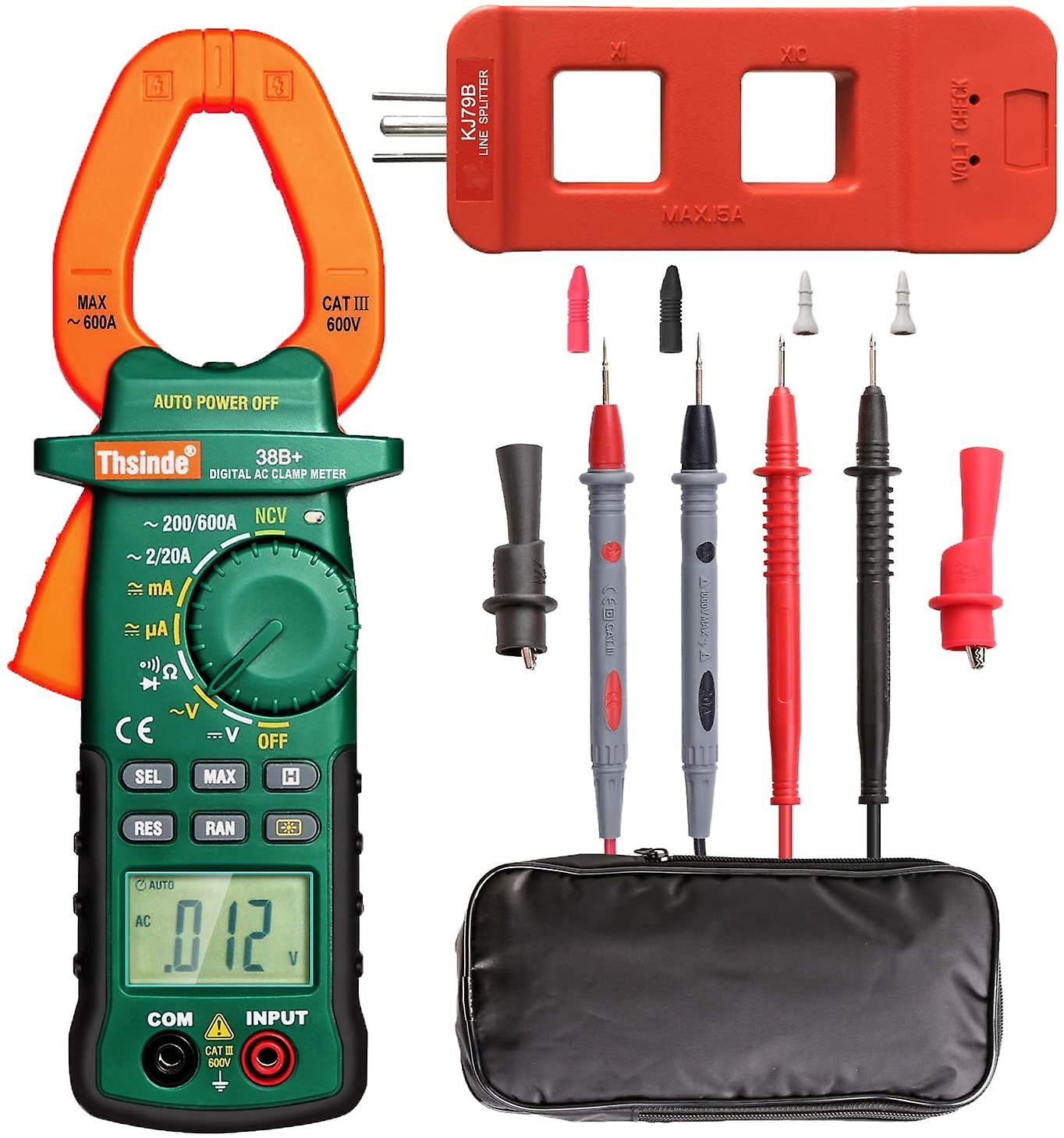 Clamp Ammeter Digital Multimeter Current / Ncv / Voltage / Resistance
