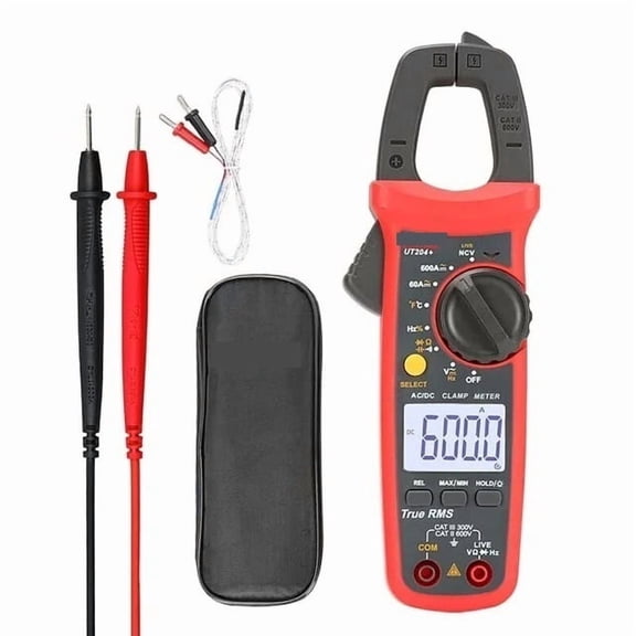 Clamp Ammeters Temperature Voltage Tester LCD Digital Current Clamp AC/DC NCV True Rms Multimeter ,High&Low Sensitivity