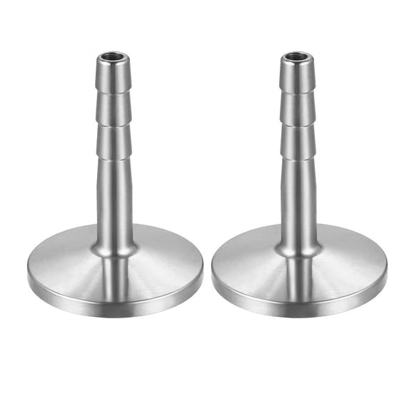 Clamp Hose Adapter, 1.181" Flange to 1/4" Hose Barb Fitting 2 Pcs