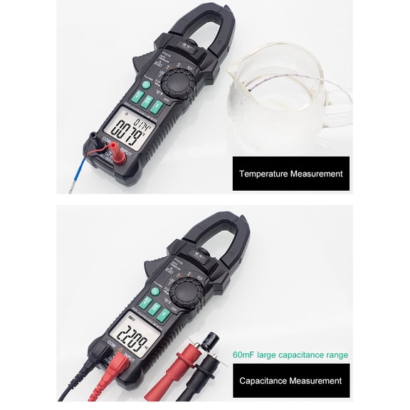 Clamp Meter,Reliable Clamp Fy219 Clamp 6000 Count Inrush Clamp Meter 6000 Display Rms Count Clamp Countinrush Meter Meter Clampdual Ammeter Meter Temperature Dual Reliable Temperatureinrush