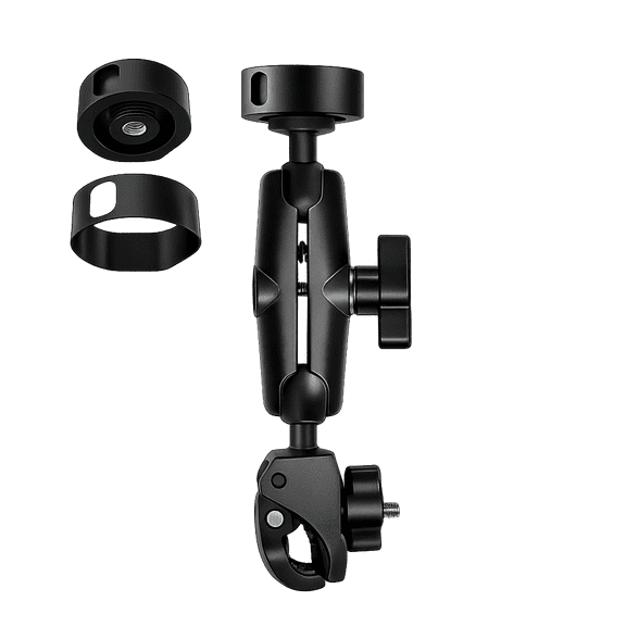 Clamp Mount Kit Compatible with Starlink Mini, Adjustable Pipe Adapter & Rail Mount with Aluminum Clamp for RV, Boat, Camper, Truck, Guardrail & Outdoor Satellite Setup