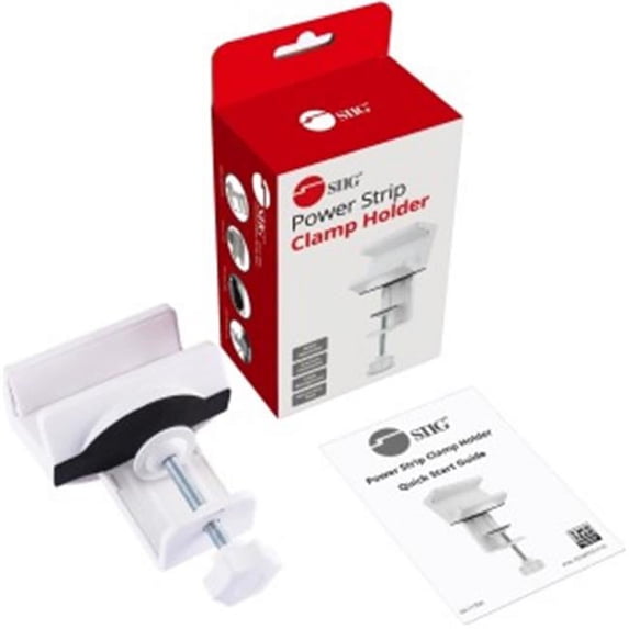 Clamp Mount for Power Strip - White