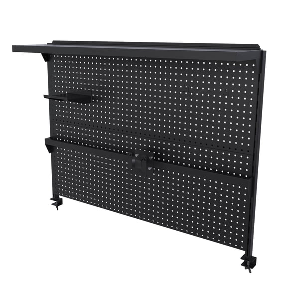 Clamp-On 43" Pegboard Desk Organizer with Monitor Stand & Movable Panel