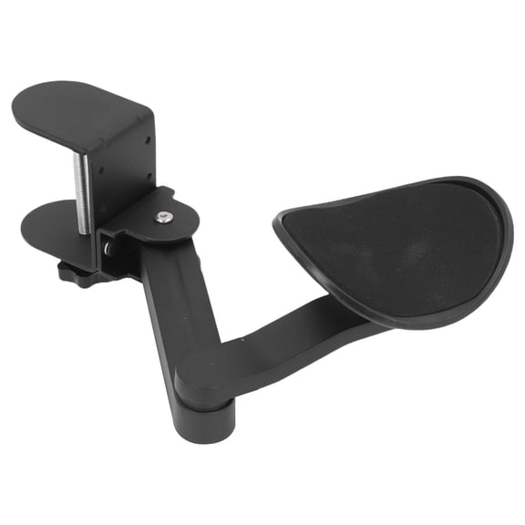 Clamp On Adjustable Arm Rest Support Extender for Desk, Ergonomic Rotating Elbow Pad Holder - 11x5.1x4.3 Inches / 28x13x11 cm