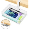 thumbnail image 1 of Clamp On Desk Organizer - Under Desk Hanging Drawer with Storage Basket, Multi-Scene Mount Tray for Home Dorm Office (White)​, 1 of 11