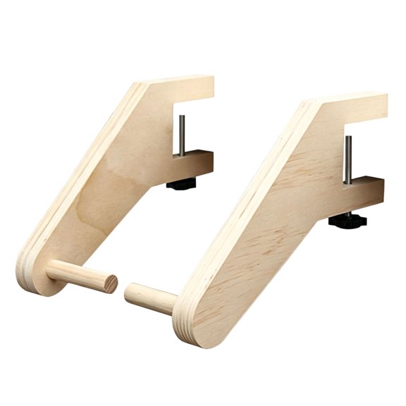 Clamp On Paper Roll Holder, Wooden Under Shelf Tissue Rack, 10.83 x 3.54 in Adjustable Storage Holder for Bathroom Kitchen Guest Bath