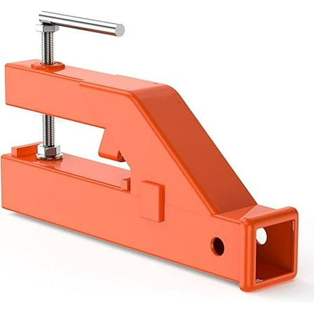 Clamp On Trailer Hitch, 2" Ball Tractor Mount Receiver, Compatible with Deere Tractor Bucket Trailer Hitch-Orange