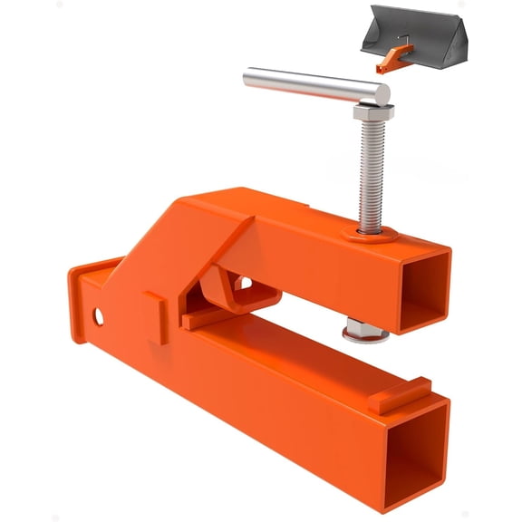 Clamp On Trailer Hitch, 2" Ball Tractor Mount Receiver, Tractor Bucket Trailer Hitch Compatible with Deere Bobcat Tractor Bucket