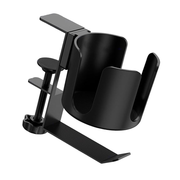 Clamp Styles Cup Bracket With Adjustable Hook For Desk Edges Headphone Storage Not Drilling Required Iron Frame