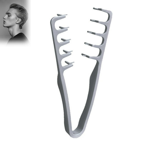 Clamp Texture Comb, Fluffy Texture Styling Comb Volumizing and Bangs Seam Grooming Accessory Non-slip Textured Handle Styling Shadow Wide Tooth Combs for Curly Straight Hair Men Men & Women