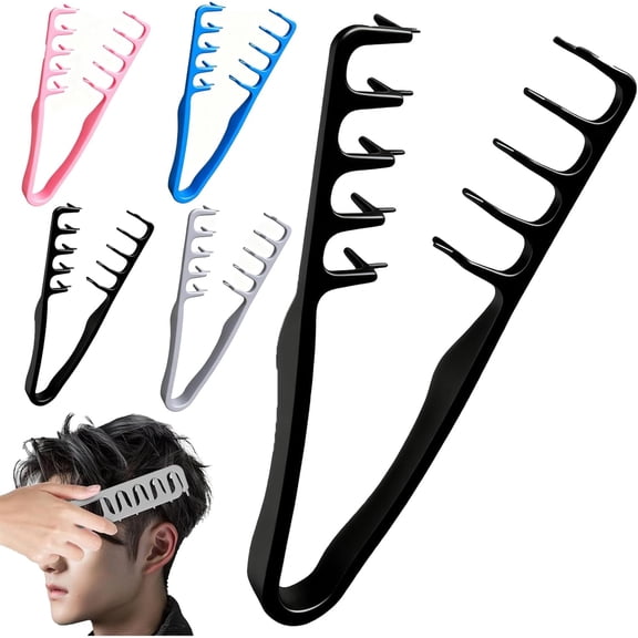 Clamp Texture Comb for Men, Texture Comb, Voluminous Wide-toothed Hair Comb Men's, Fluffy Styling Tool for Bangs, Curls & Root Lift