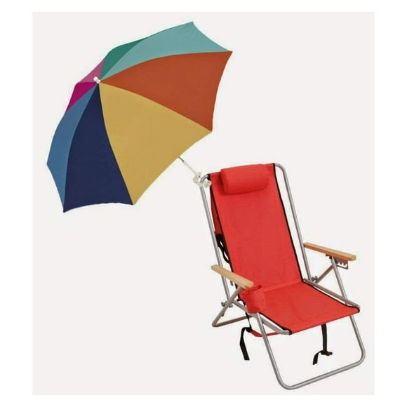 Clamp on Beach Chair Clamp Umbrella- 4 Foot - Small - Many Colors (Multi)