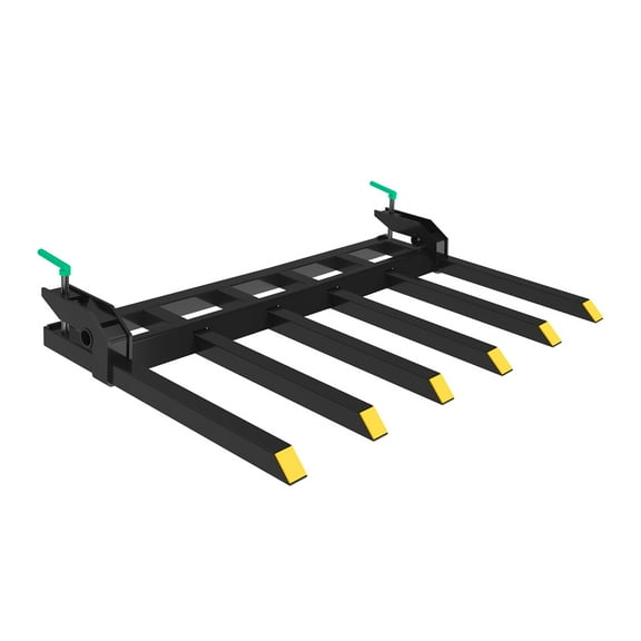 Clamp on Debris Forks to 60", Clamp-On Pallet Fork 4000 lbs Capacity Load Fit for Loader Bucket Skidsteer Tractor