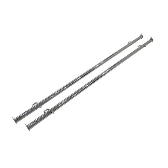 Clamp-on Hangrail for Double Bar Racks K40 & K41 - Chrome