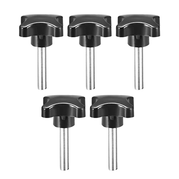 Clamping Handle Screw Knobs Handle M10x50mm Threaded Plastic Metal 5pcs