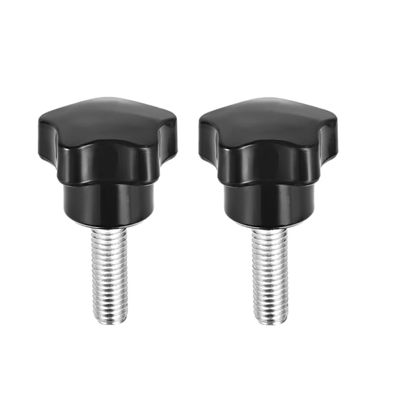 Clamping Handle Screw Knobs Handle M8 x 25mm Threaded Star-Shape 2 pcs