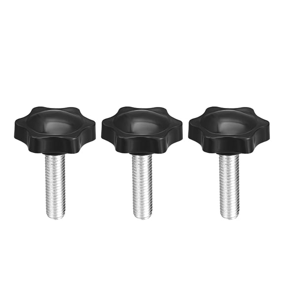Clamping Handle Screw Knobs Handle Star Knob M8 x 30mm Male Thread 3 pcs