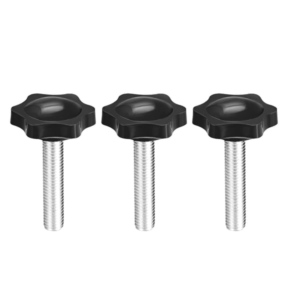 Clamping Handle Screw Knobs Handle Star Knob M8 x 40mm Male Thread 3 pcs