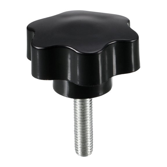 Clamping Screw Knob 47mm Dia Plum Hex Shaped Grips Star Knob M8 x 30mm Male Thread