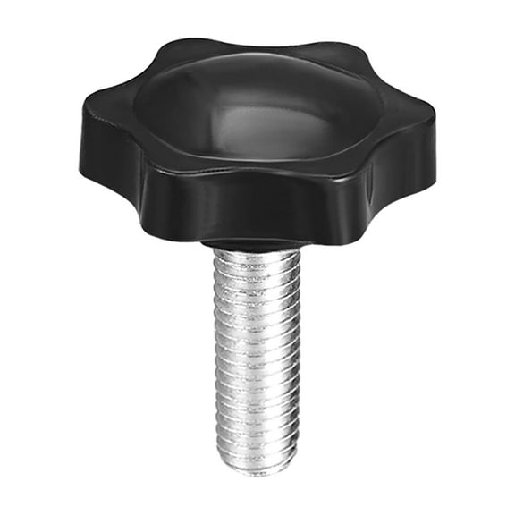 Clamping Screw Knob 50mm Dia Plum Hex Shaped Grips Star Knob M8 x 16mm Male Thread