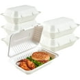 thumbnail image 1 of Clamshell Take Out Food Containers, 9 * 6 inch 75-Pack Disposable To Go Containers, To Go Boxes for Food Salad, 1 of 6