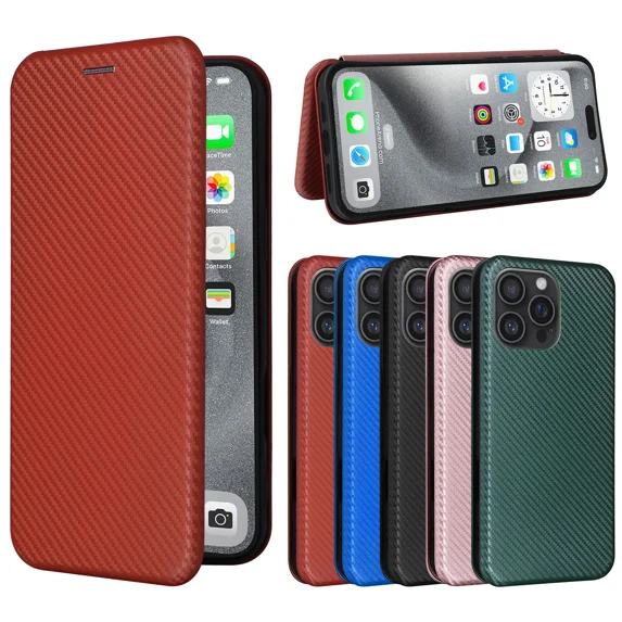 Clamshell phone case is suitable for Moto G100 leather clamshell case with card holder bracket magnetic carbon fiber full protection phone holster.