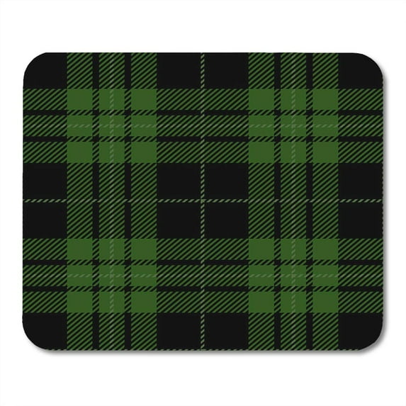 Clan Abstract Black and Green Tartan Plaid Scottish Pattern Checkered Culture Mousepad Mouse Pad Mouse Mat 9x10 inch