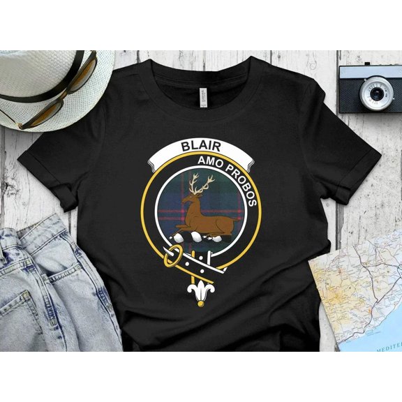 Clan Blair Crest Tartan T-Shirt – Scottish Heritage
