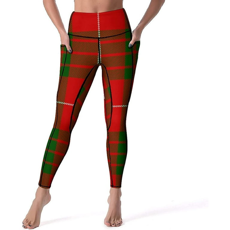 Plaid yoga cheap pants
