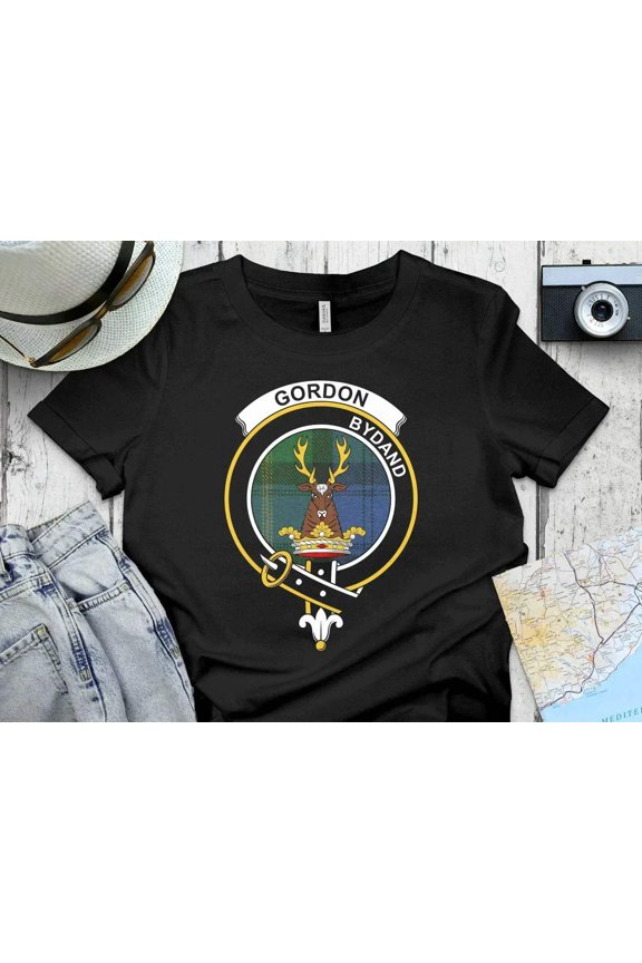 Clan Gordon Crest Tartan Tee – Scottish Clan Apparel