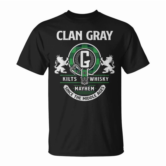 Clan Gray Scottish Surname Family Highland Games Tshirt