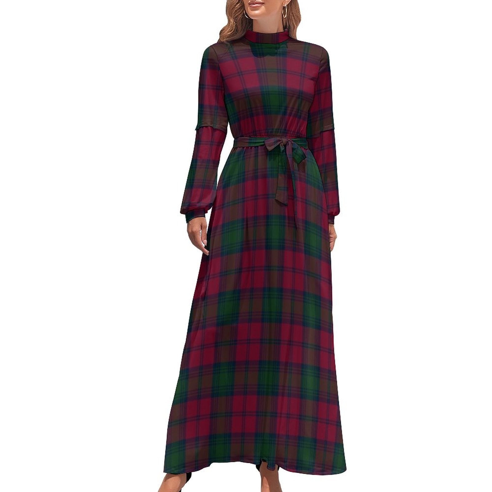 Clan Lindsay Tartan Long Dress women long dresses luxury evening dress woman  for wedding evening dresses ladies Prom gown - Walmart.com