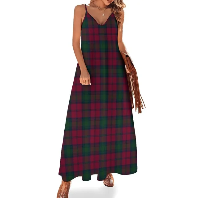 Clan Lindsay Tartan Sleeveless Dress dress for woman women's clothing