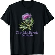 Clan MacKenzie Scotland Watercolor Thistle T-Shirt