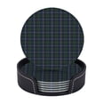 thumbnail image 1 of Clan MacLeod Of Skye Tartan Graphic Coasters With Leather Holder Set Of 6 Round Coasters for Home and Kitchen Decor, 1 of 7