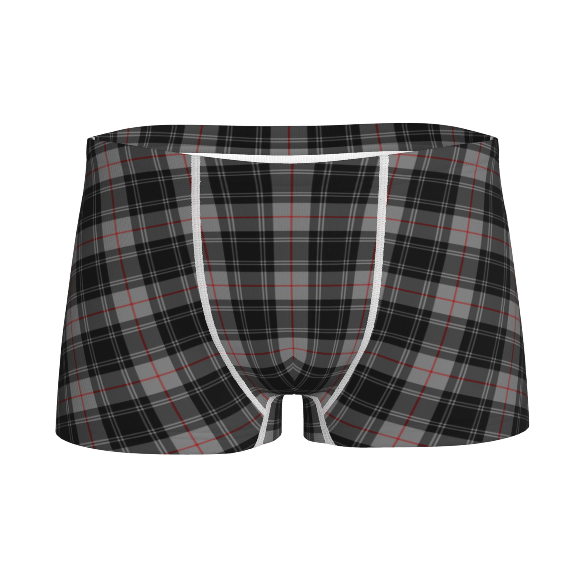 Clan Moffat Tartan Gray And Black Plaid Boys'100% Cotton Boxer