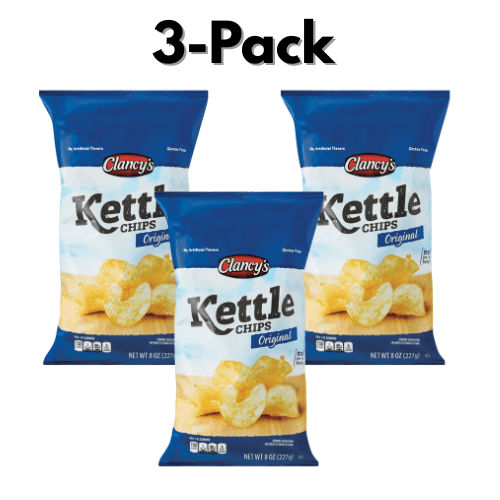 Clancys Kettle Chips Original 3-Pack 8 oz for Breakroom - Walmart