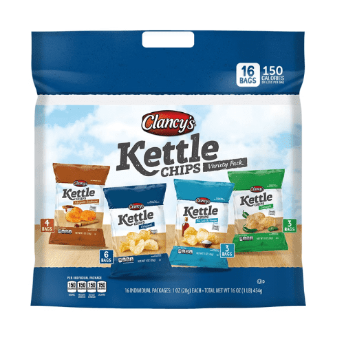 Clancy's Kettle Chips Variety Pack Potato Chips, 16 Count, 16 oz