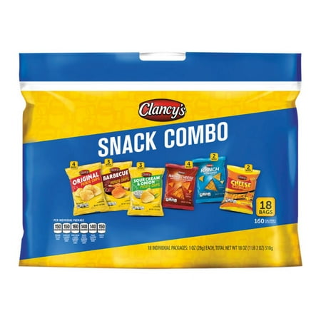 2PK - Clancy's Snack Combo Pack, 18 count
