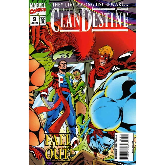 Clandestine #9 VF ; Marvel Comic Book