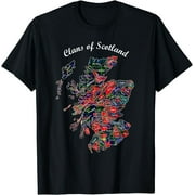 Clans of Scotland Map t-shirt