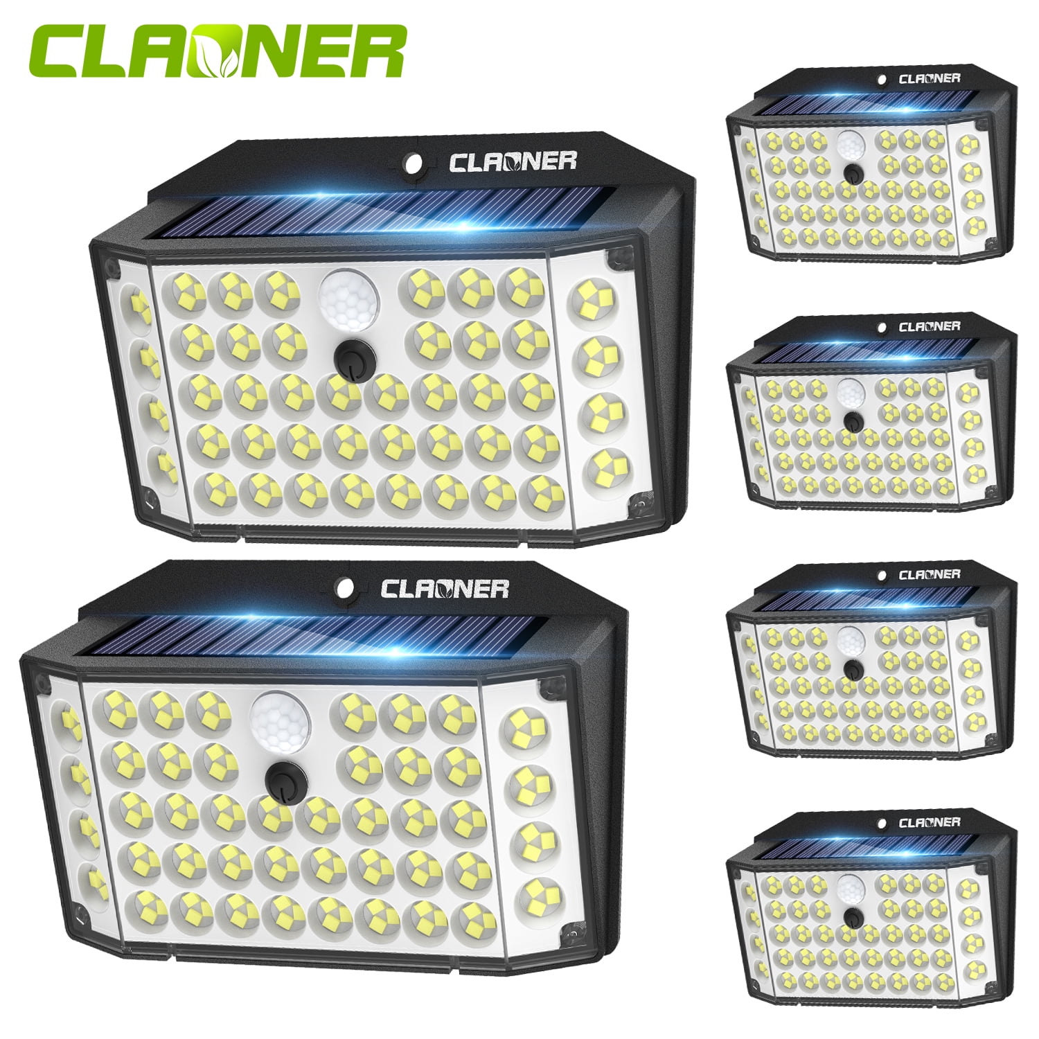 Claoner Solar Lights Outdoor 132 LED Wireless Motion Sensor Security