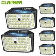 Claoner Solar Lights Outdoor 132 LED Wireless Motion Sensor Security