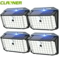 thumbnail image 1 of Claoner Solar Lights Outdoor , 176 LED 3000LM Motion Sensor Security Wall Lights for Yard Garage, 4 Pack, 1 of 8