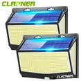 thumbnail image 1 of Claoner Solar Lights Outdoor, 468LED 3000LM [Super Bright] Solar Security Lights Outdoor Motion Sensor 3 Modes Solar Fence Lights for Garden Yard Patio, 2 Pack, 1 of 11
