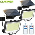 Claoner Solar Motion Sensor Lights Outdoor 200 LED Security Flood Light