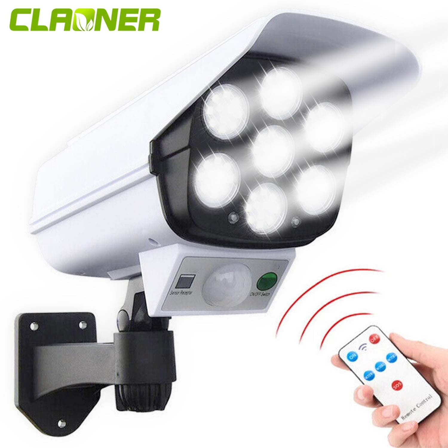 Claoner Solar Motion Sensor Lights Outdoor 3000 Lumens 77 LEDs