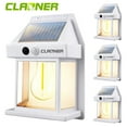 Claoner Solar Wall Lights Outdoor, Dusk to Dawn Motion Sensor Wall