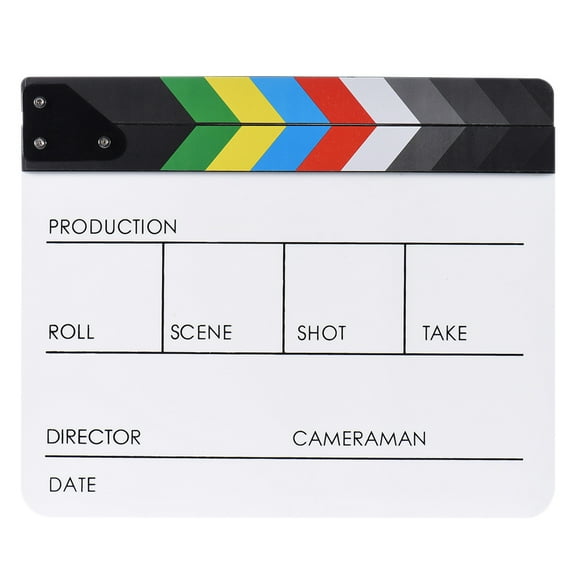 Clapboard,10 * Slate Film Movie Clap-stick Clapper Slate * 12 / Movie Cut Scene Film Movie Cut Clap-stick Clapper / 24.5 * Clapper Slate Film Eryue Qisuo 12in Bortt Buzhi