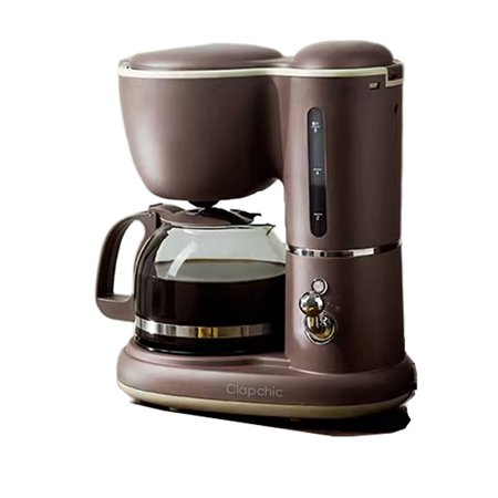 Clapchic Electric coffee makers, Automatic 4-Cup Brew & Drip Coffee Maker with Pause N Serve, Glass Carafe, Reusable Filter, On/Off Switch
